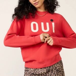 Clare V. Oui Sweatshirt in Super Red